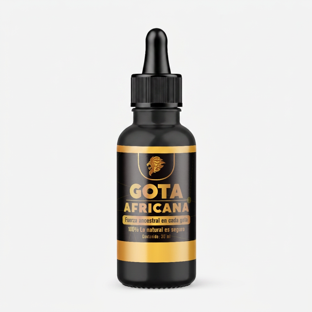 Frasco de Gota Africana, suplemento natural en gotas
