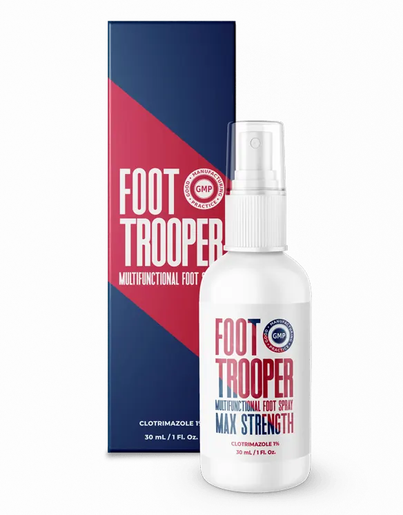 Foot Trooper Spray para Pies — Spray para pies con clotrimazol, árbol de té, neem y mentol