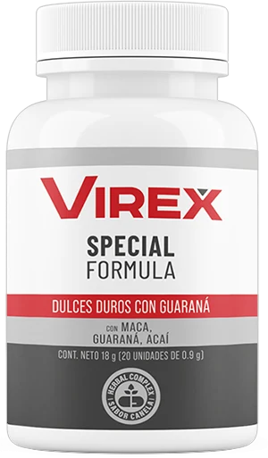 Virex Dulces Duros con Guaraná — Maca, guaraná y açaí en dulces duros: apoyo botánico a la próstata y la vitalidad masculina